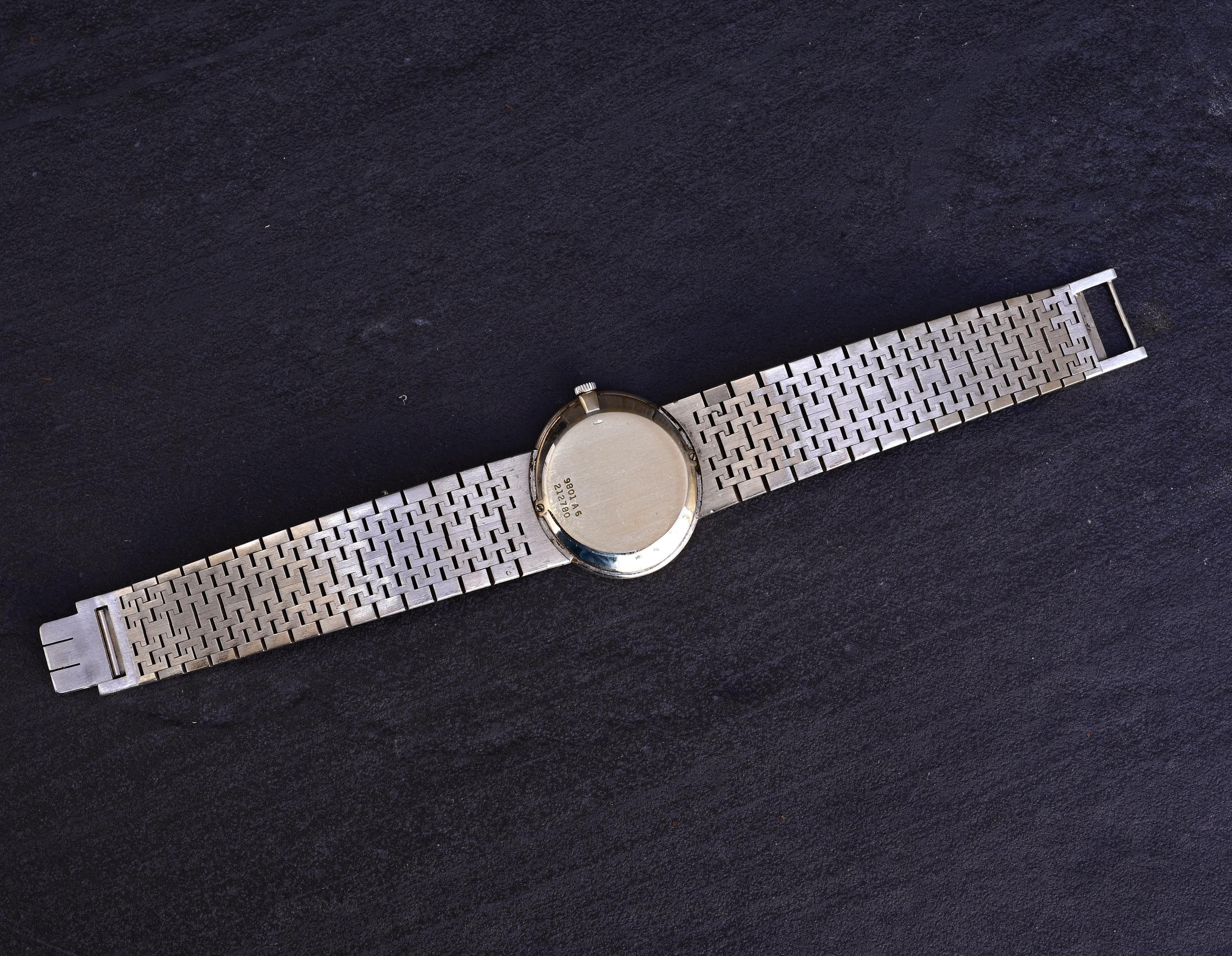 Vintage Piaget 9801 A6 18K White Gold Wristwatch with Opal Dial – 57g, 16cm 3