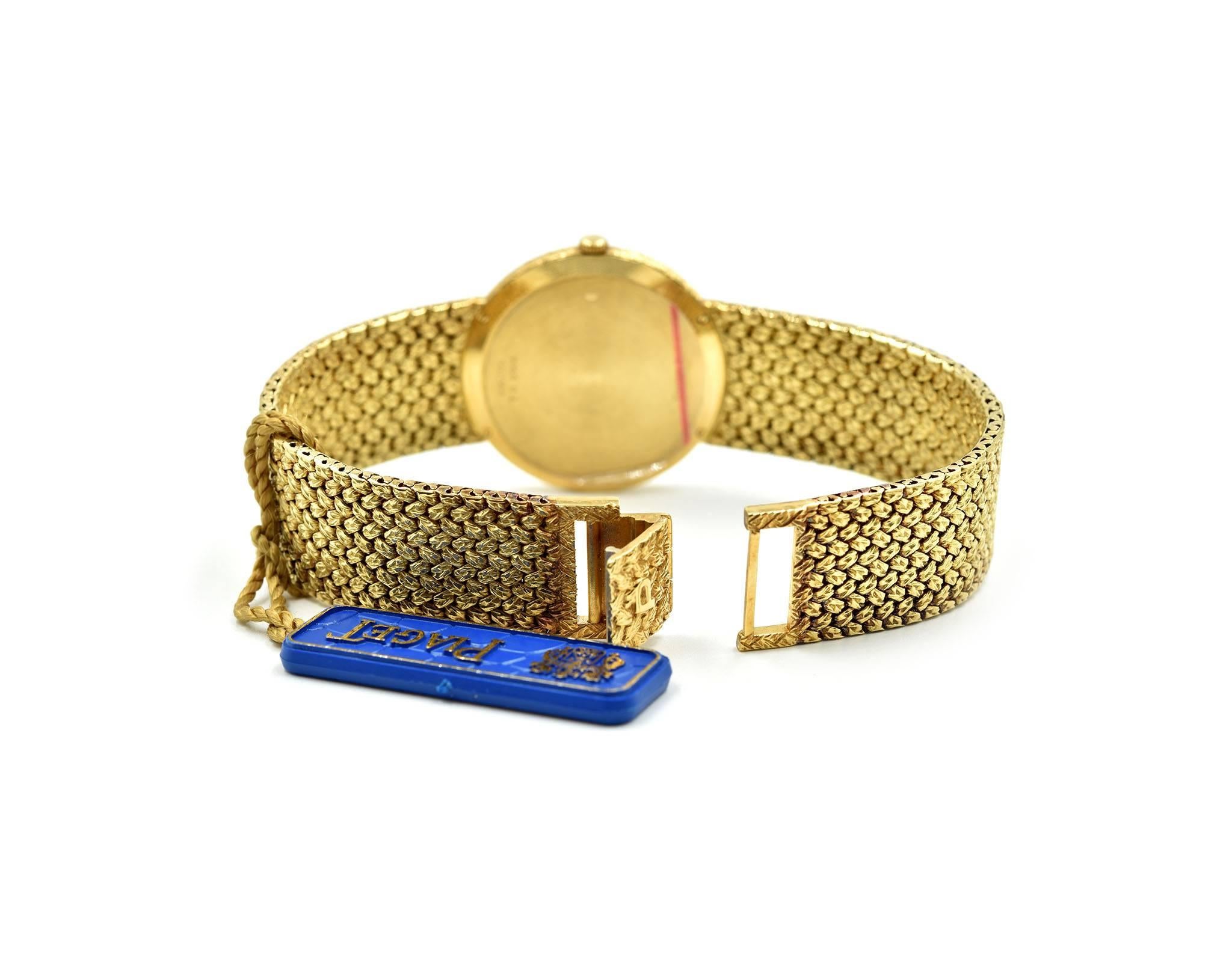Women's or Men's Piaget Yellow Gold Vintage Automatic Wristwatch