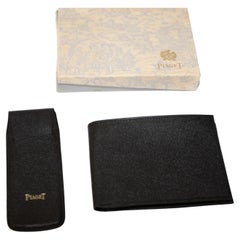 Retro Piaget Black Leather Wallet
