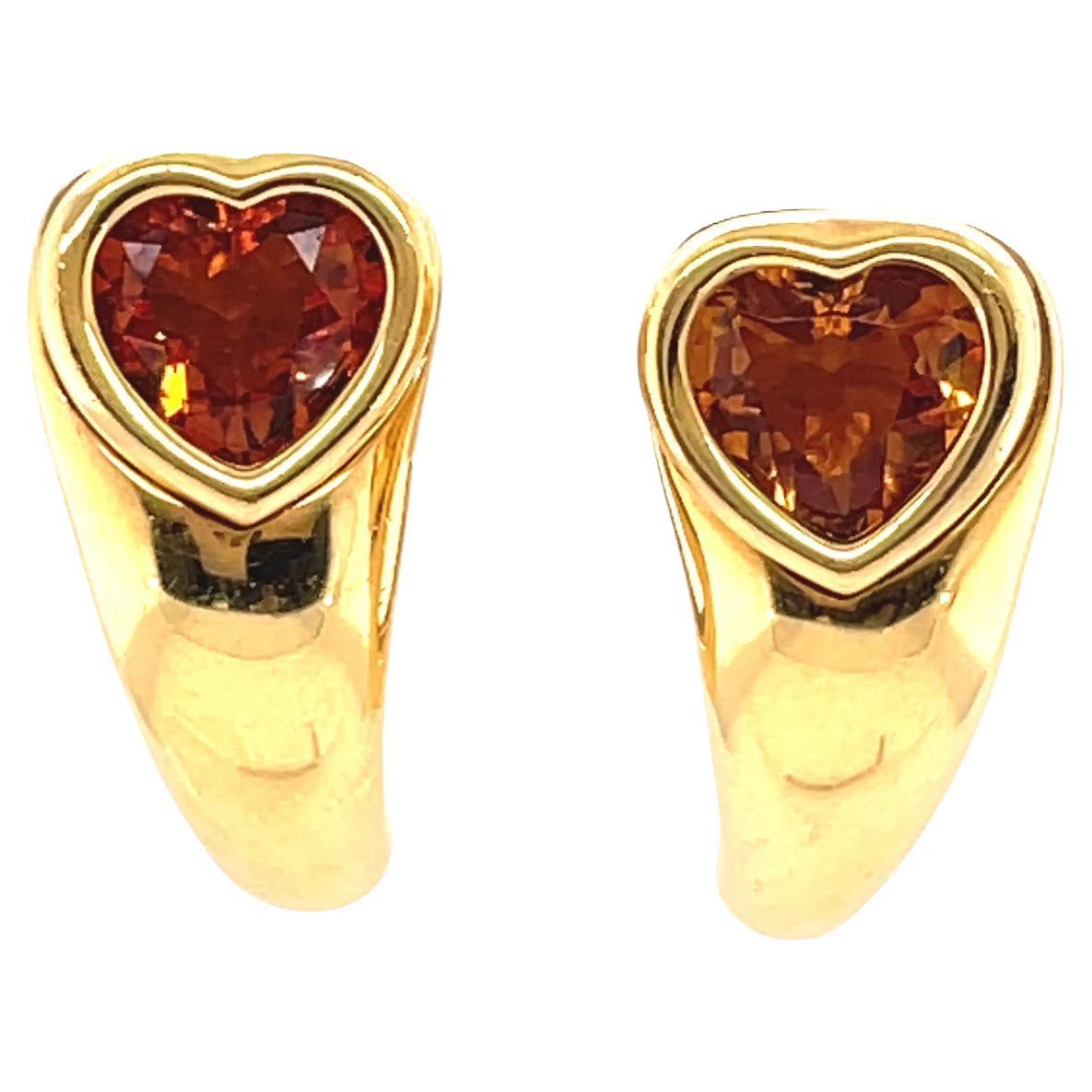 Gold Heart Earrings - 687 For Sale on 1stDibs | heart shaped gold 
