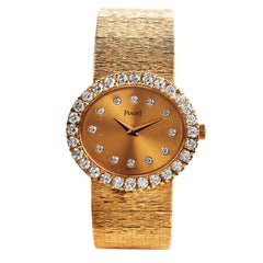 Vintage Piaget Depose Collection Diamant 18K Gold Damenuhr