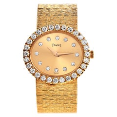 Vintage Piaget Depose Collection Diamond Montre Femme Or 18K