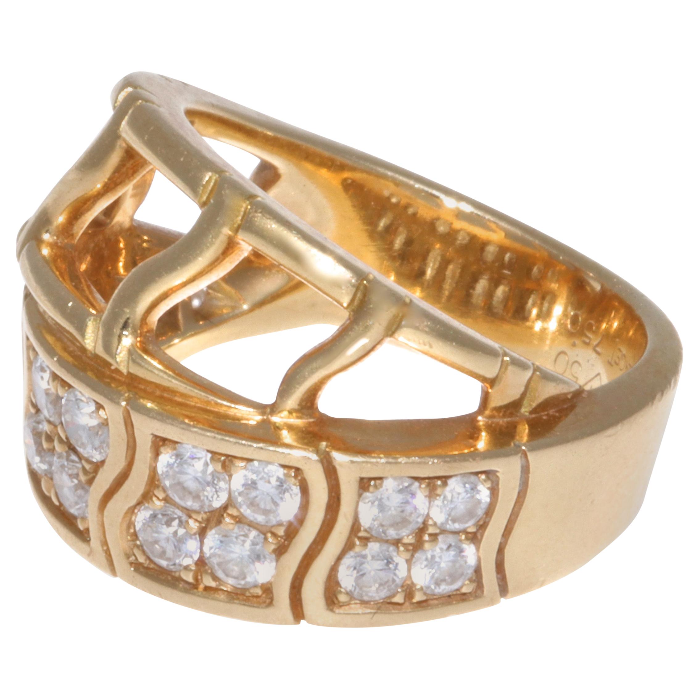 Vintage Piaget Diamond 18 Karat Gold Ring