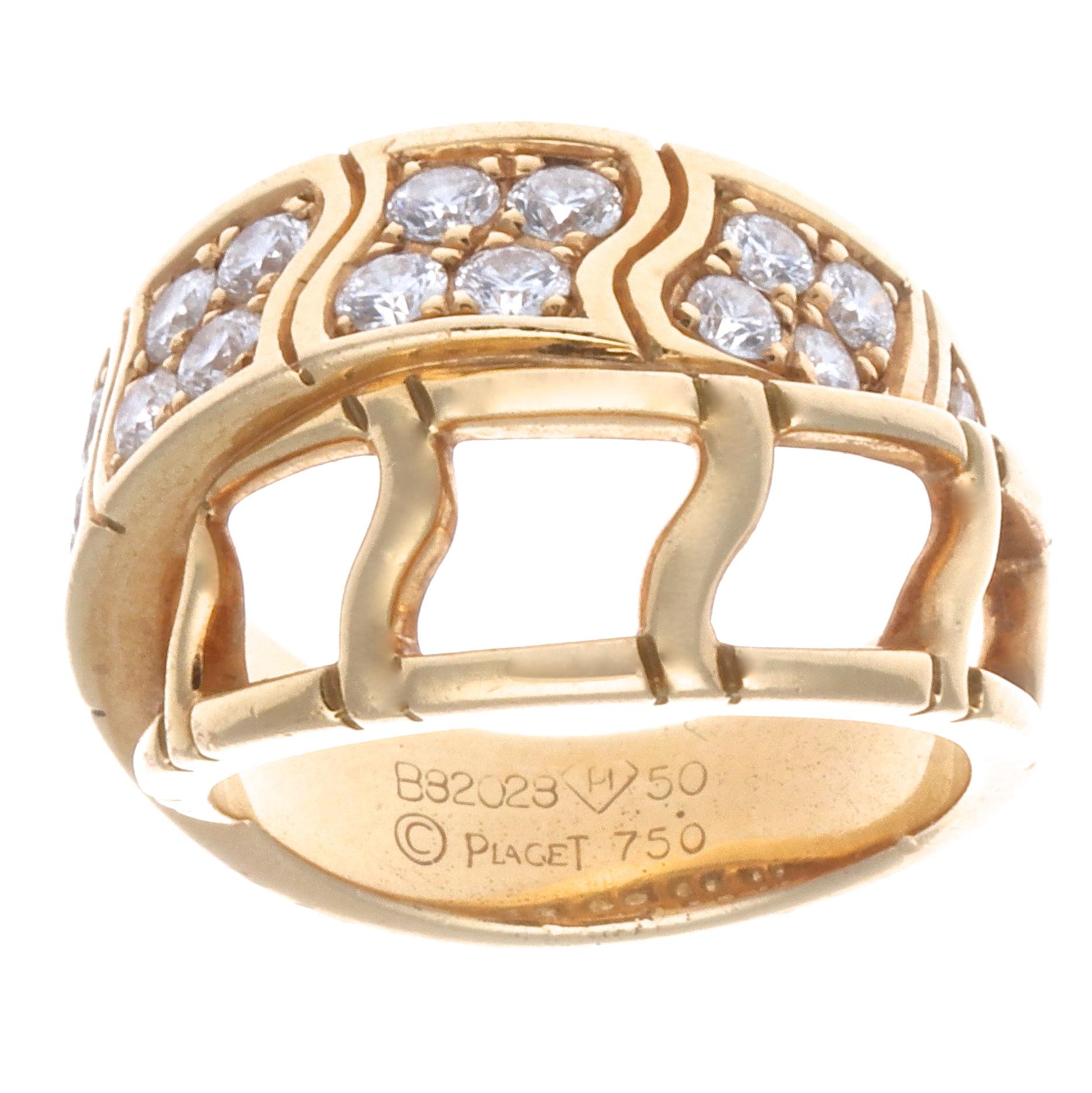 Vintage Piaget Diamond 18 Karat Gold Ring In Good Condition In Beverly Hills, CA