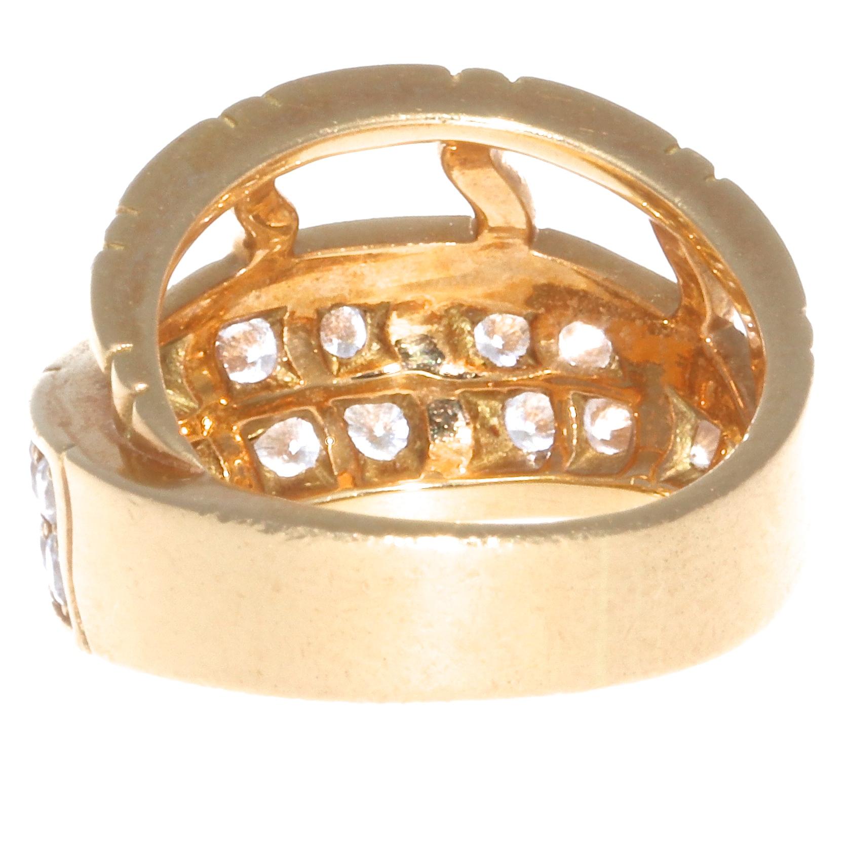 Women's Vintage Piaget Diamond 18 Karat Gold Ring
