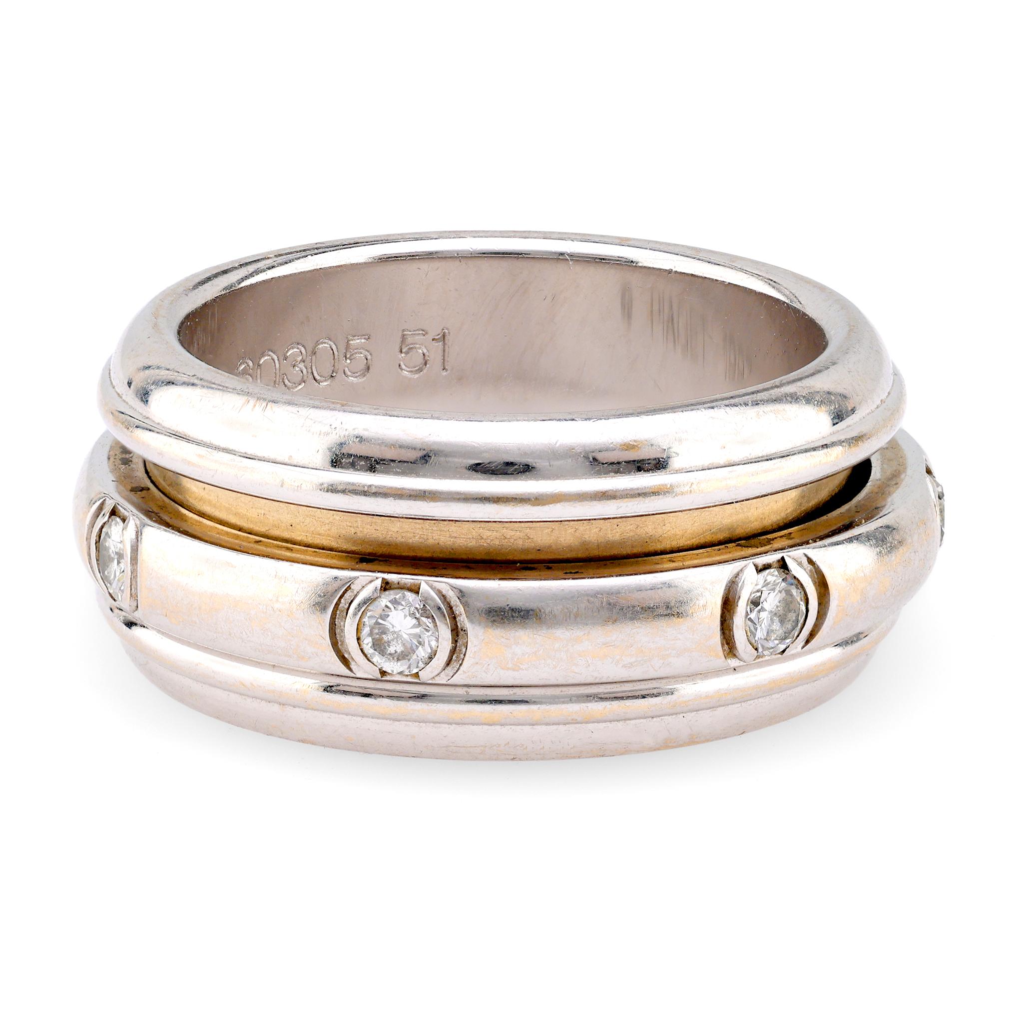 Piaget Possession-Ring, Vintage, Diamant 18 Karat Weißgold, Possession (Brillantschliff)