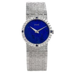 Vintage Piaget Diamond Sapphire Lapis 18 Karat White Gold Ladies Watch at  1stDibs | piaget klocka 1969, vintage piaget women's watches, vintage  piaget watches