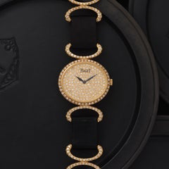 Orologio vintage Piaget Diamond Stirrup Modello 9802 in oro giallo 18 carati