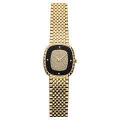 Vintage Piaget Ellipse 80s Factory Diamond
Onyx Dial Manual Wind 18K Yellow Go