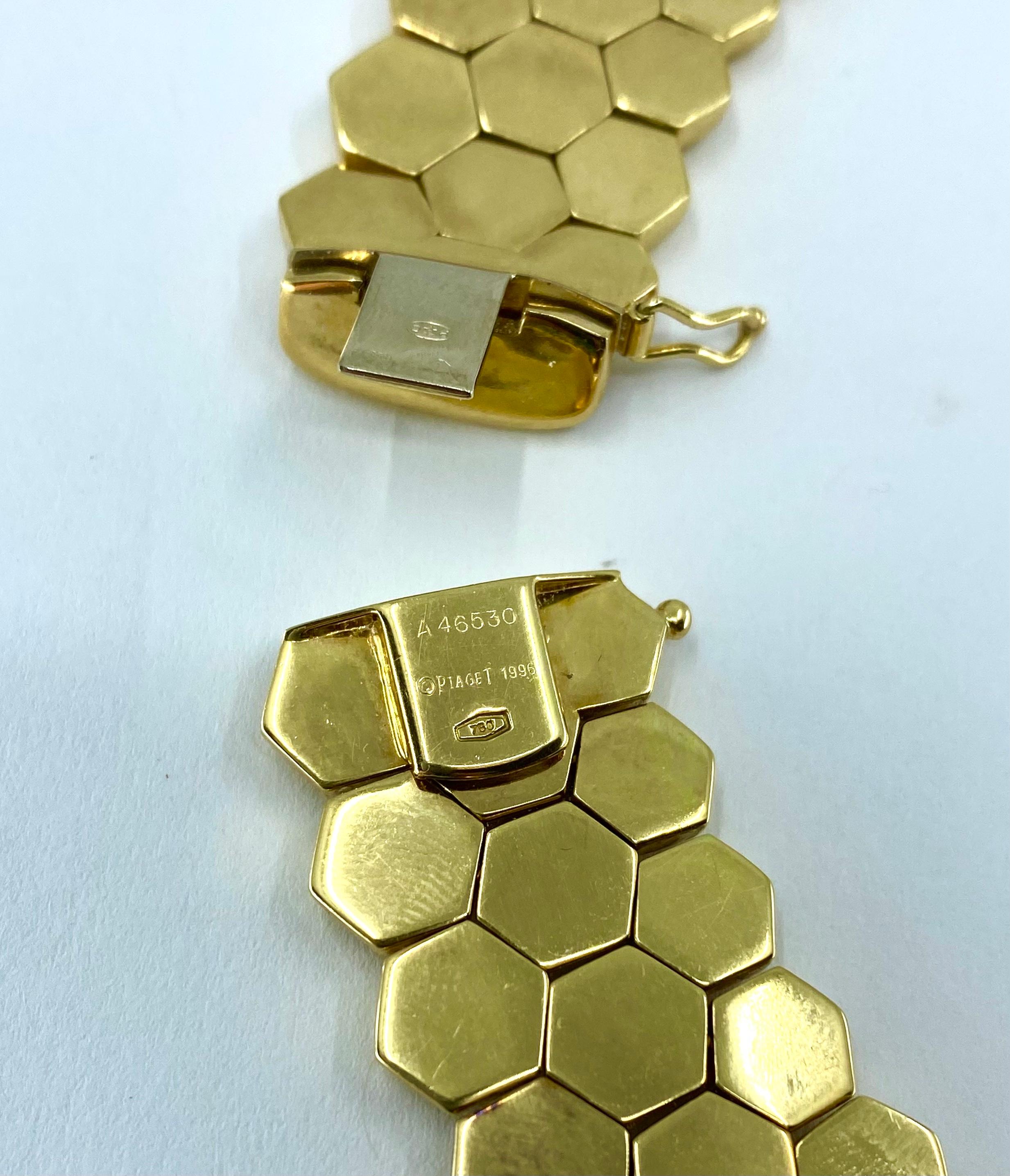 Vintage Piaget Honeycomb Gold Necklace For Sale 1