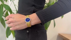 Vintage Piaget Lapis Diamond 18 Karat Yellow Gold Wristwatch