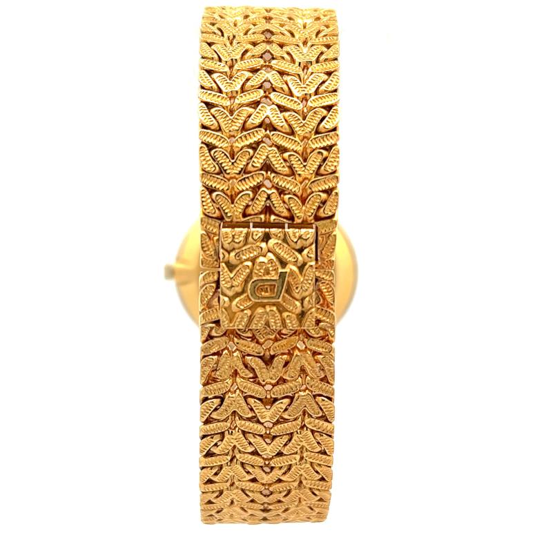 Piaget Montre-bracelet vintage en or jaune 18 carats avec lapis et diamants 1