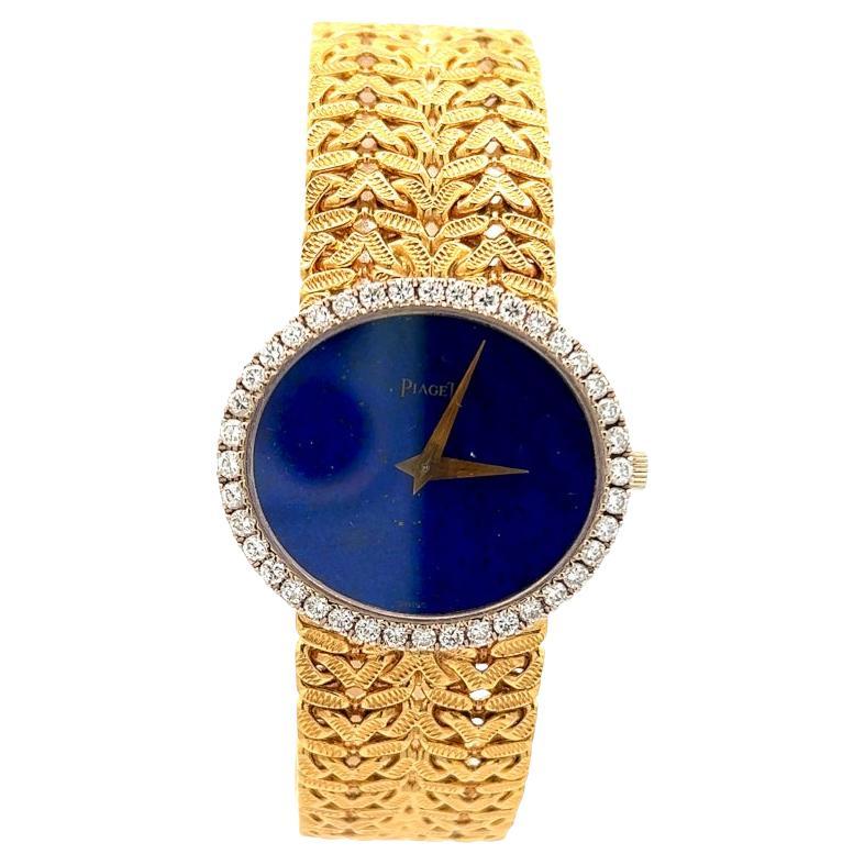 Vintage Piaget Lapis Diamond 18 Karat Yellow Gold Wristwatch