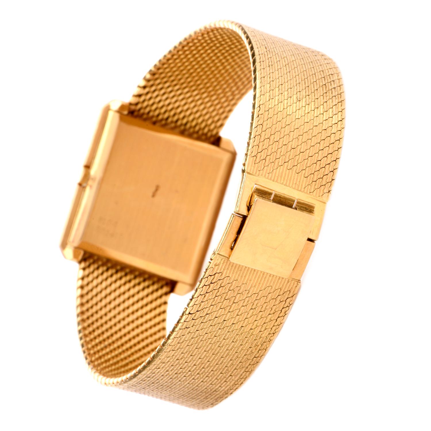 piaget 18k gold watch vintage