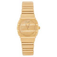 Vintage Piaget Polo 18 Karat Yellow Gold and Diamond Dial Model 861C701  Watch