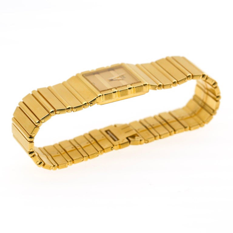 Vintage Piaget Polo 7131 C 701 18K Gold Integral Bracelet Watch