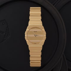 Vintage Piaget Polo Model 761c701 18 Karat Yellow Gold with Original Box