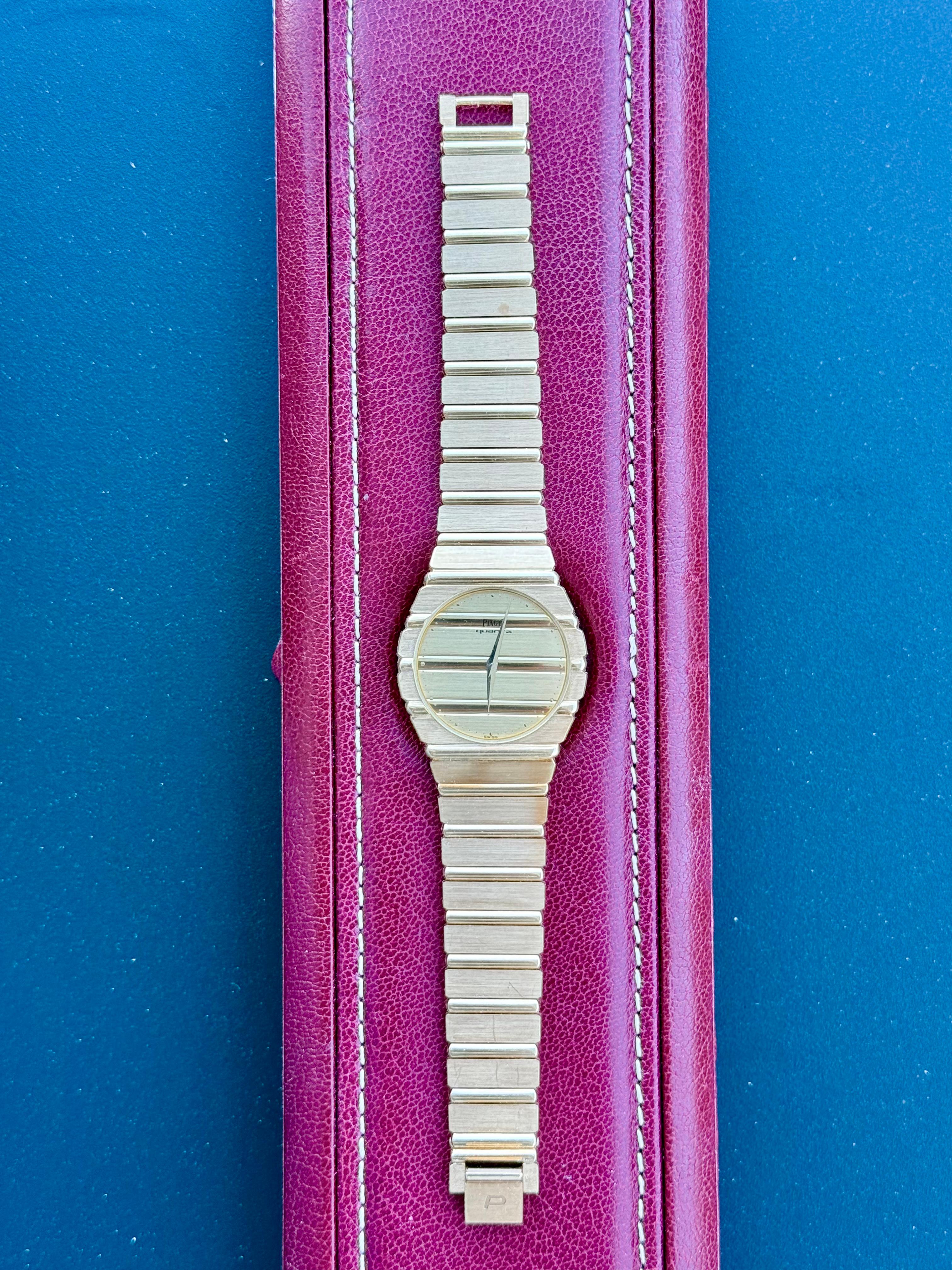 Piaget Polo Montre vintage 18 carats  30 mm Boîtier or jaune 791 C 701 Bon état - En vente à Los Angeles, CA