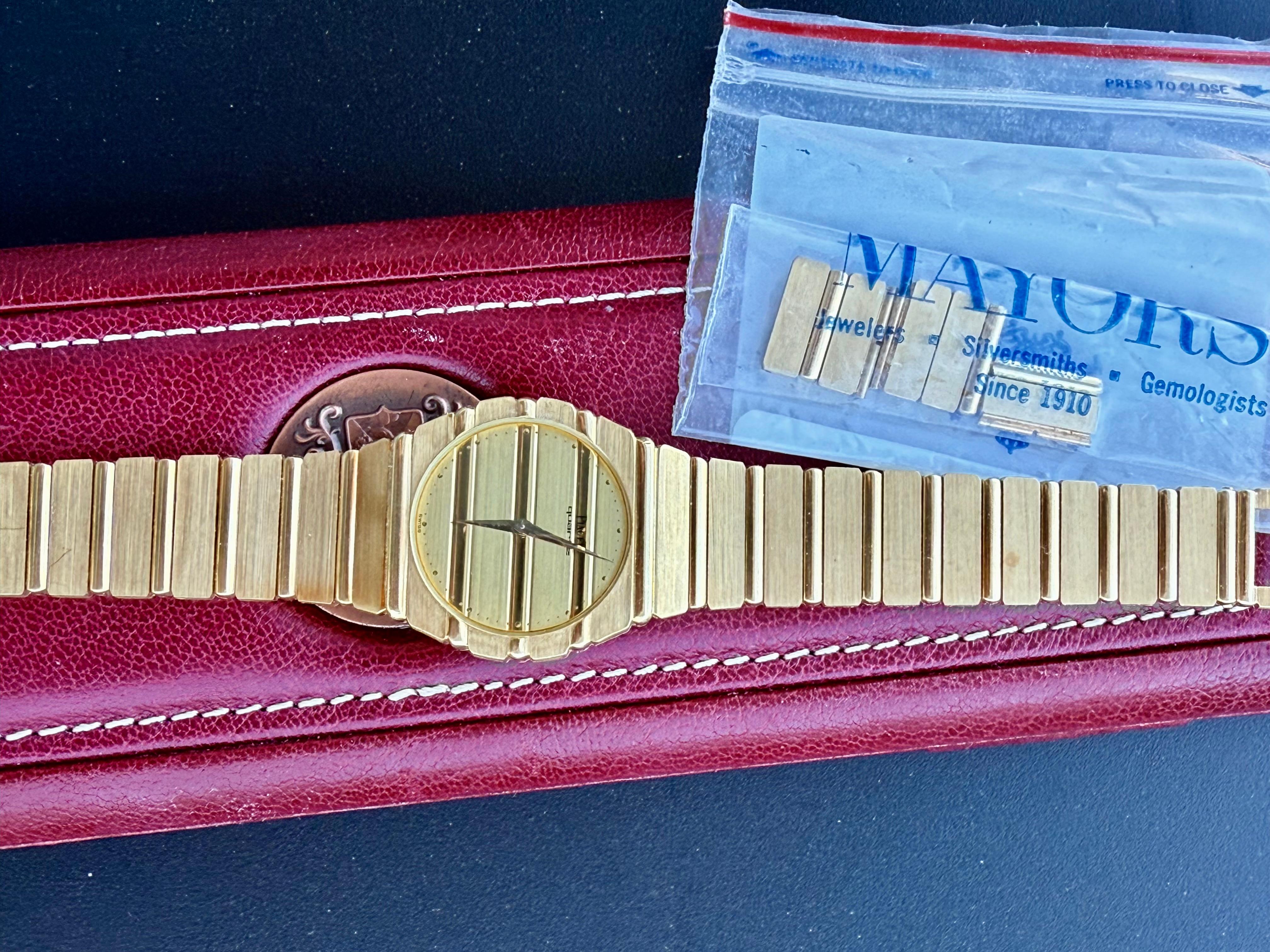 Piaget Polo Montre vintage 18 carats  30 mm Boîtier or jaune 791 C 701 en vente 2