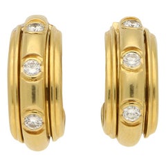 Piaget Possession Diamond Hoop Earrings Set in 18 Karat Gold