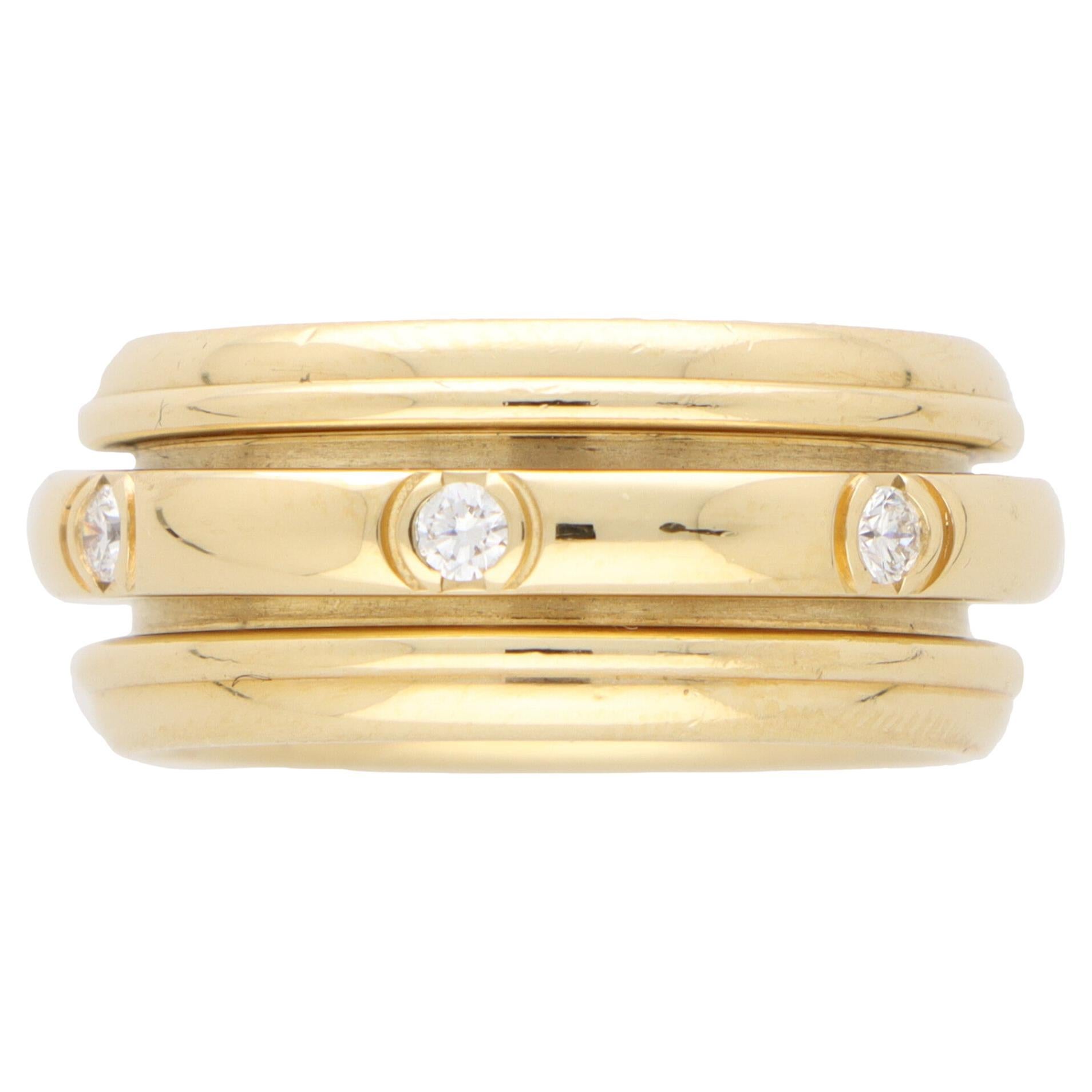 Vintage Piaget Possessions Diamond Band Ring Set in 18k Yellow Gold