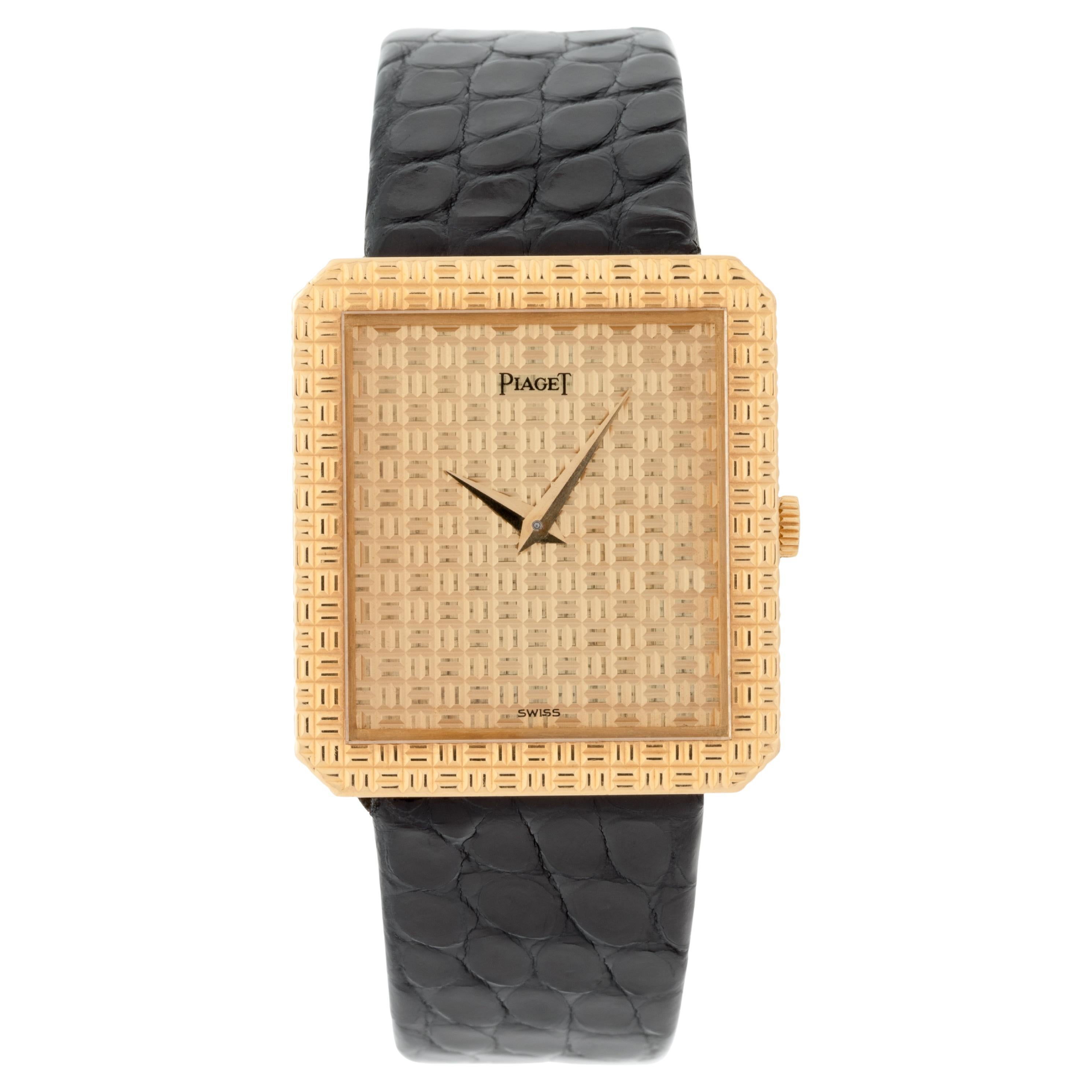 Vintage Piaget Protocole 18 Karat Yellow Gold Hobnail Model 91543