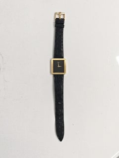Vintage Piaget Protocole 9154 18kt yellow gold watch with a black onyx dial