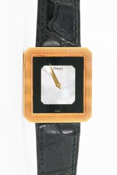 Vintage Piaget Protocole Full Set Ref 9154 18K Mother of Pearl and Onyx Dial