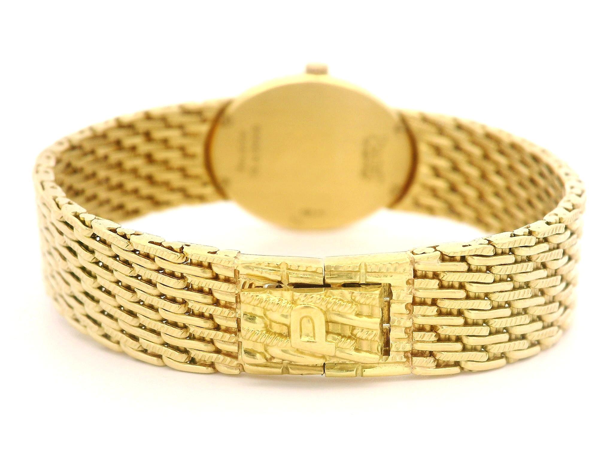 Vintage Piaget Quartz 18k Yellow Gold Oval Wrist Watch Bracelet Ref. 8552 P 31 1