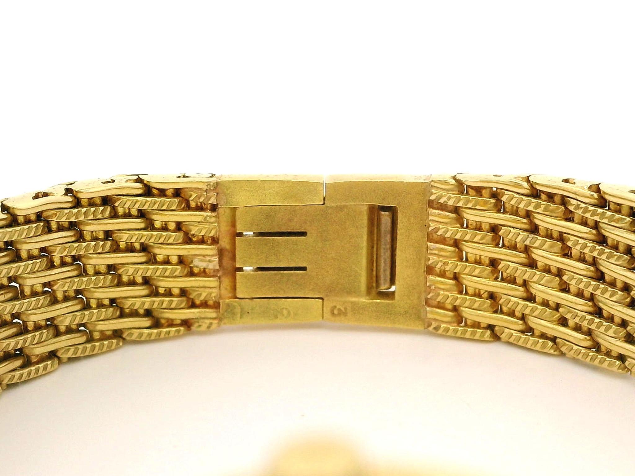 Vintage Piaget Quartz 18k Yellow Gold Oval Wrist Watch Bracelet Ref. 8552 P 31 3