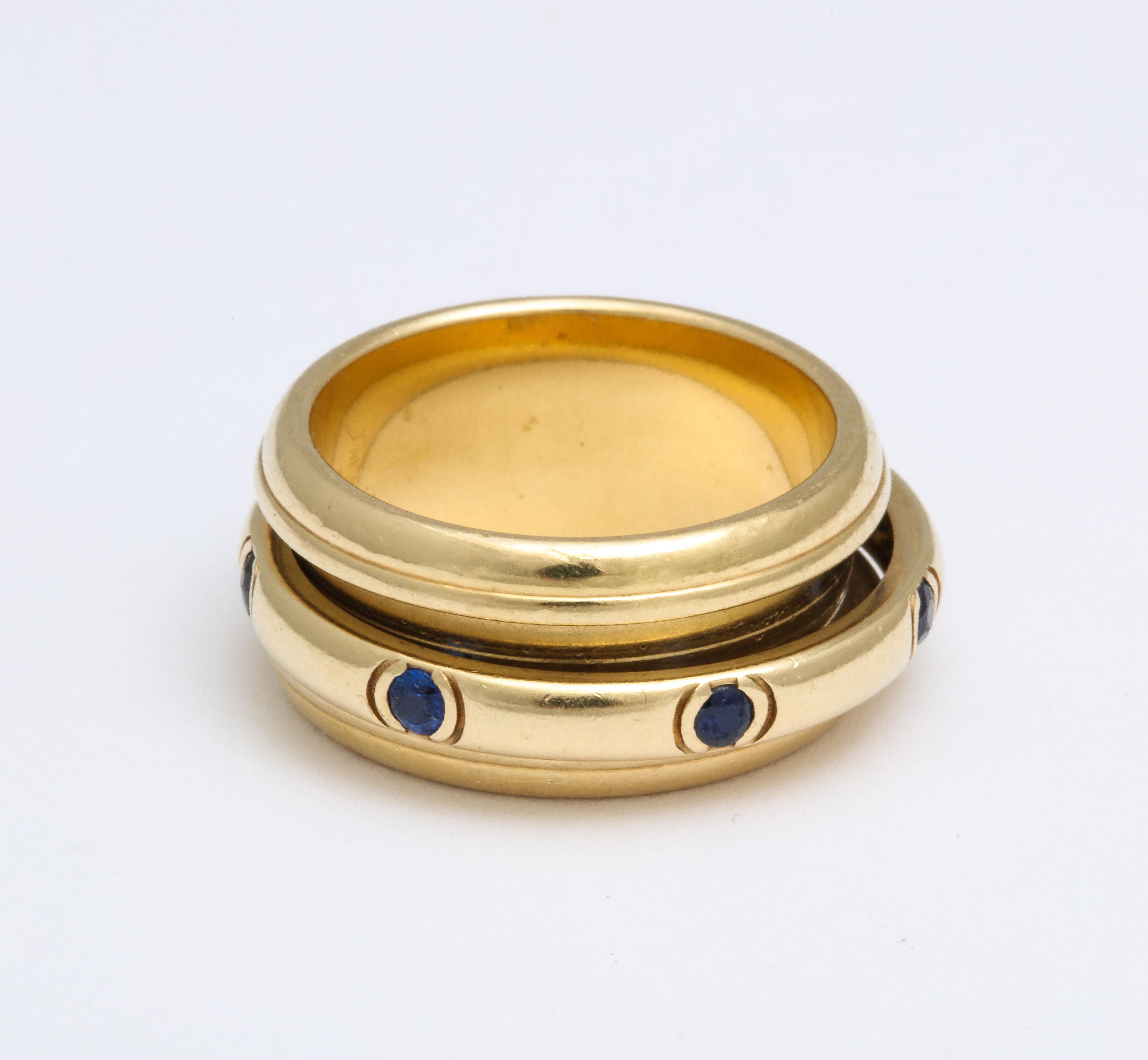 solid gold fidget ring