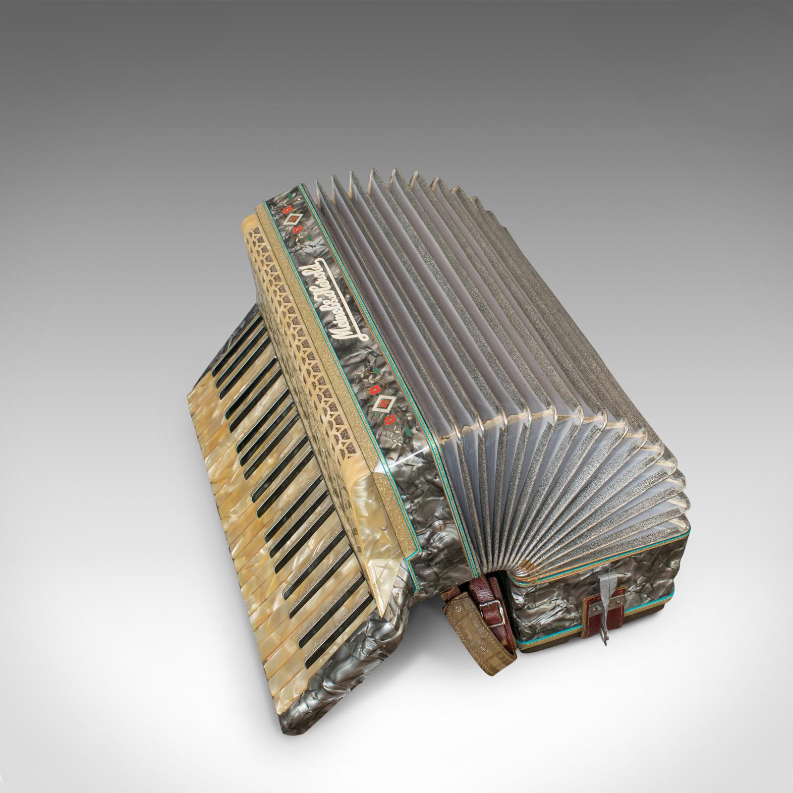 20th Century Vintage Piano Accordion, German, Squeezebox, Meinel and Herold, Dix Reeds For Sale