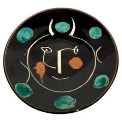 Vintage Picasso Service Visage Noir Plate 1948