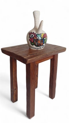 Vintage Spanish Ceramic Porrón, Hand-Painted Rooster, 1960s