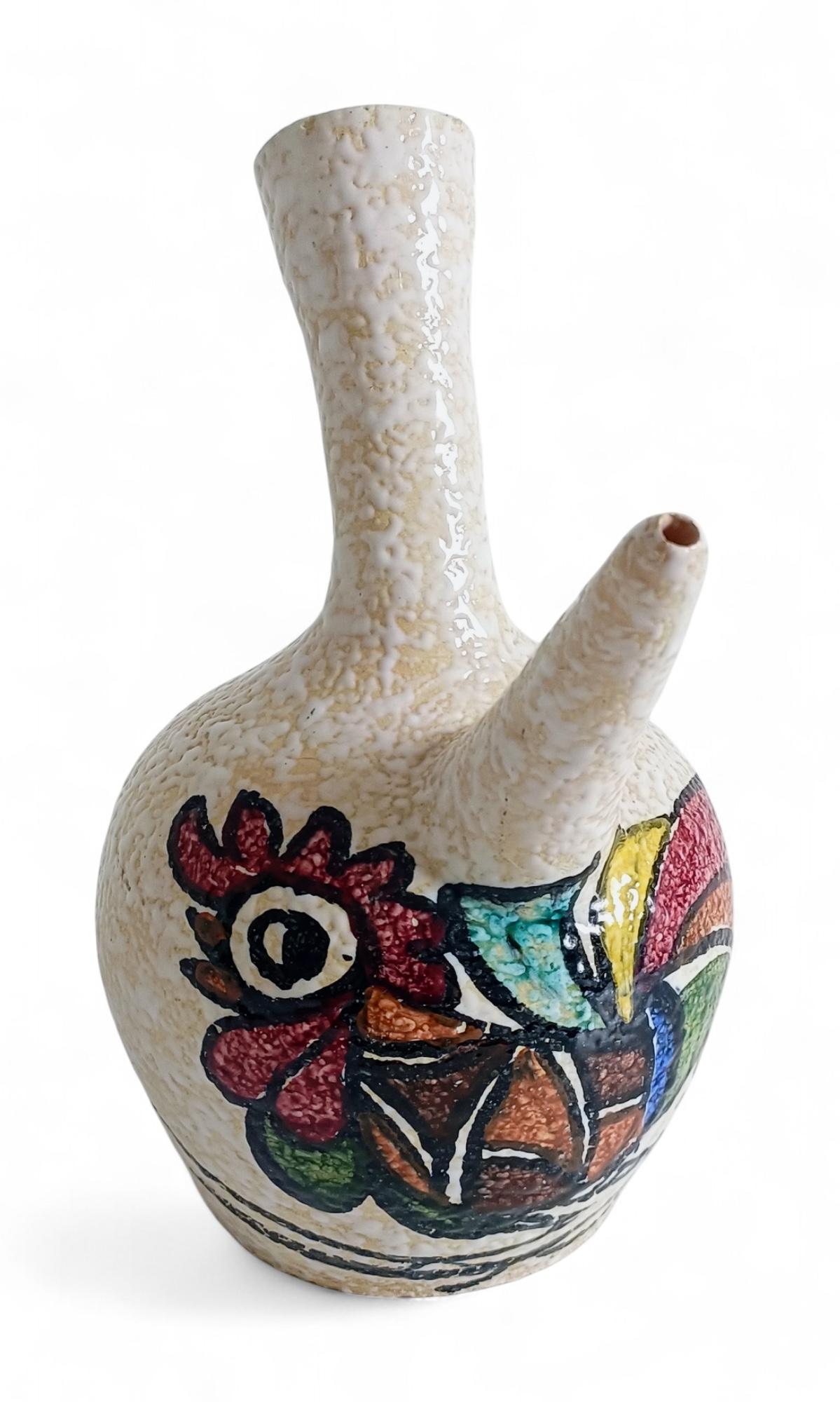 Vintage Picasso Stil Spanisch Studio Keramik Porron, 1960er Jahre (Glasiert) im Angebot