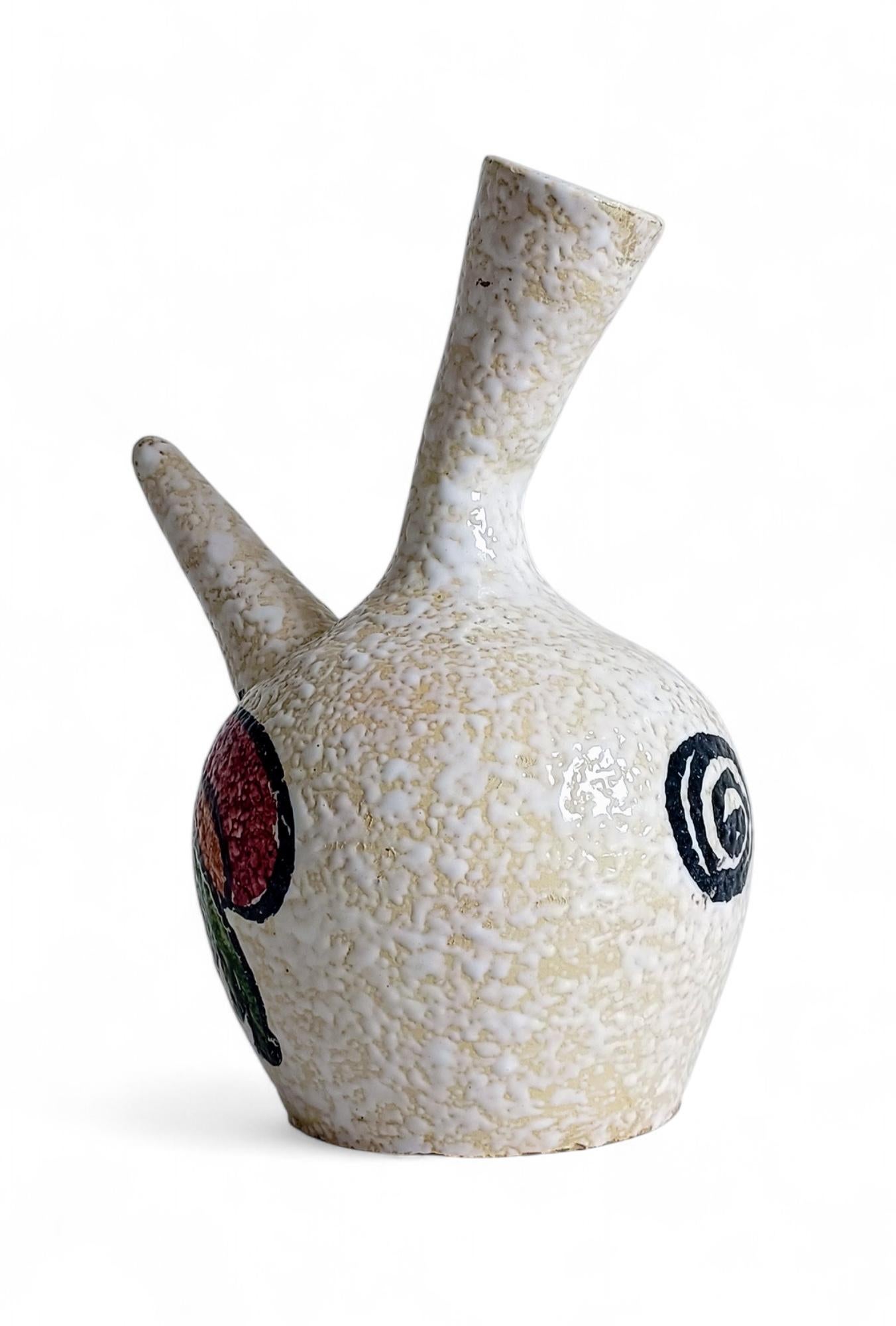 Vintage Picasso Stil Spanisch Studio Keramik Porron, 1960er Jahre (Mitte des 20. Jahrhunderts) im Angebot