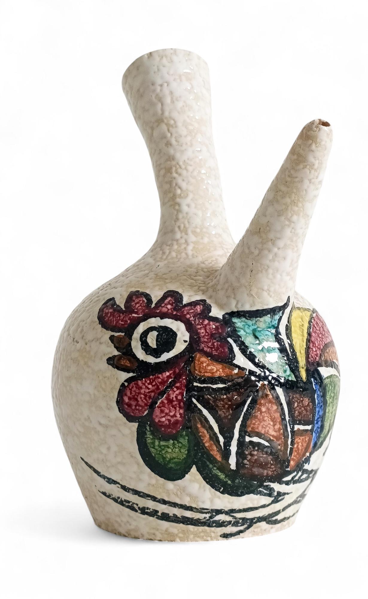 Vintage Picasso Stil Spanisch Studio Keramik Porron, 1960er Jahre im Angebot 2