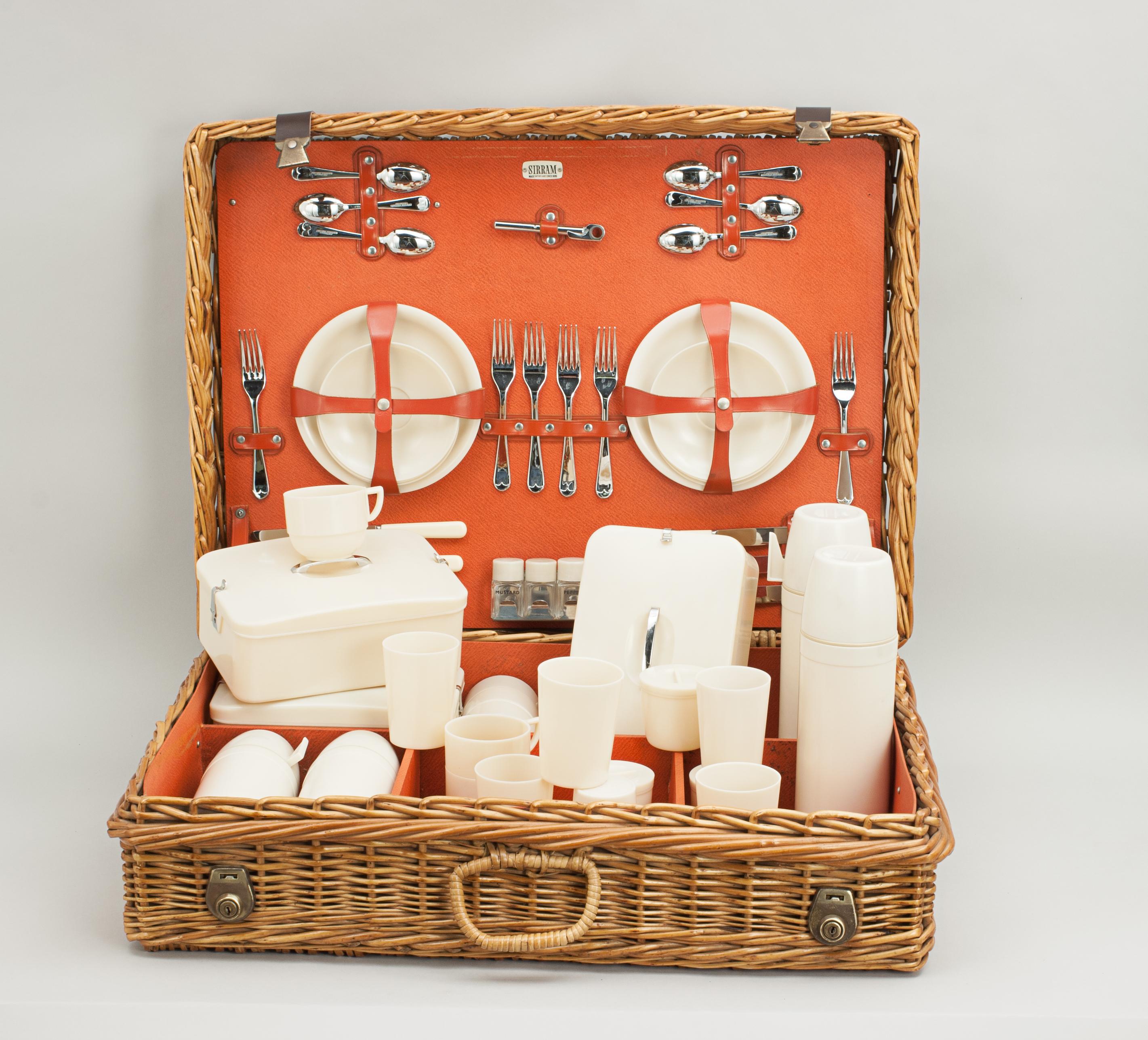 vintage picnic basket set