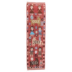 Vintage Pictorial Kilim Runner