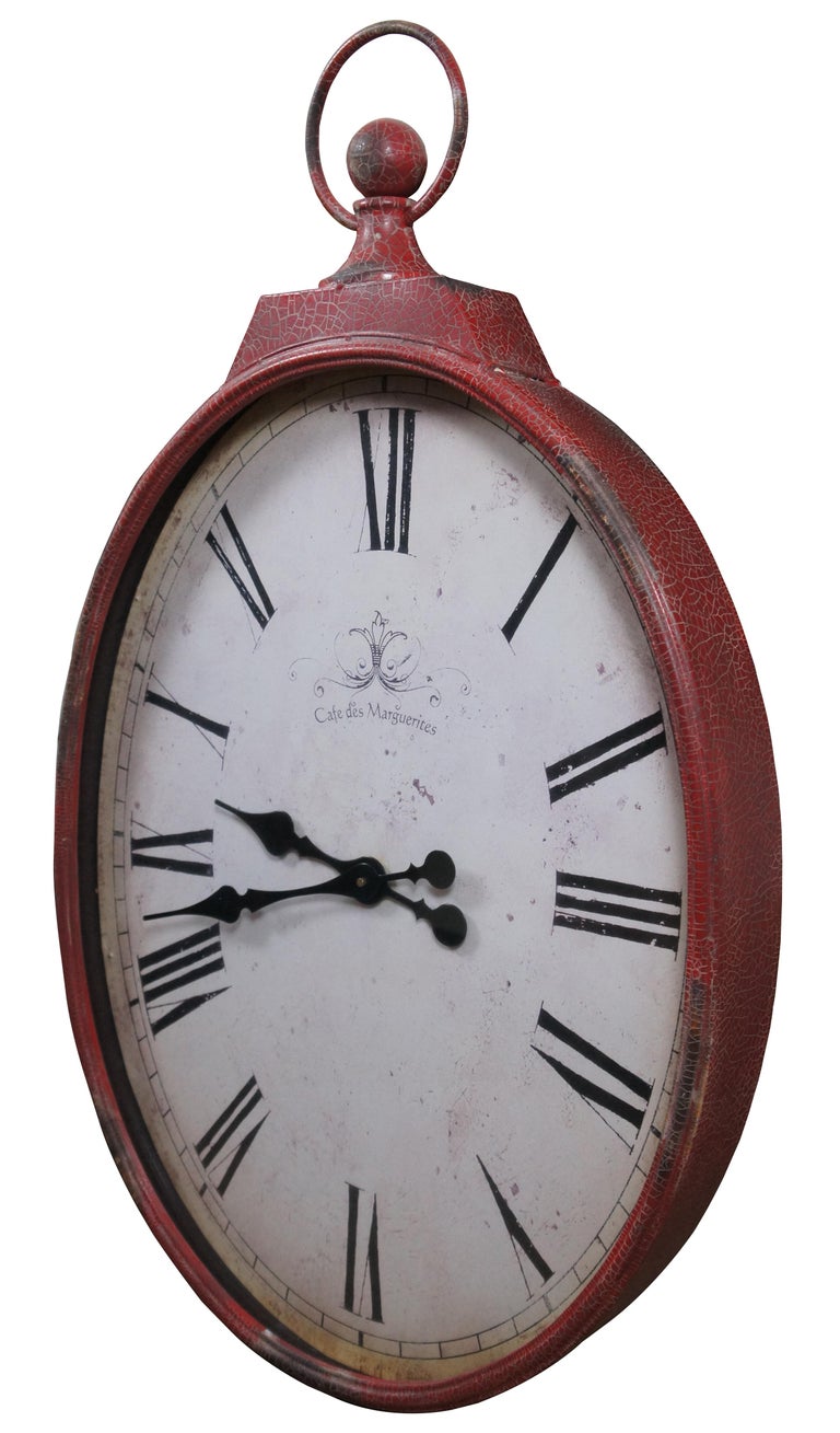 Vintage Pier 1 Cafe Des Marguerites French Bistro Pocket Watch Wall
