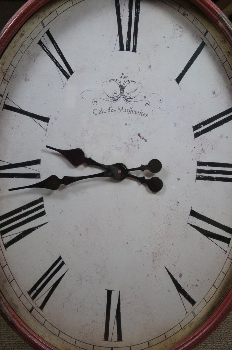 Vintage Pier 1 Cafe Des Marguerites French Bistro Pocket Watch Wall Clock For Sale at 1stDibs