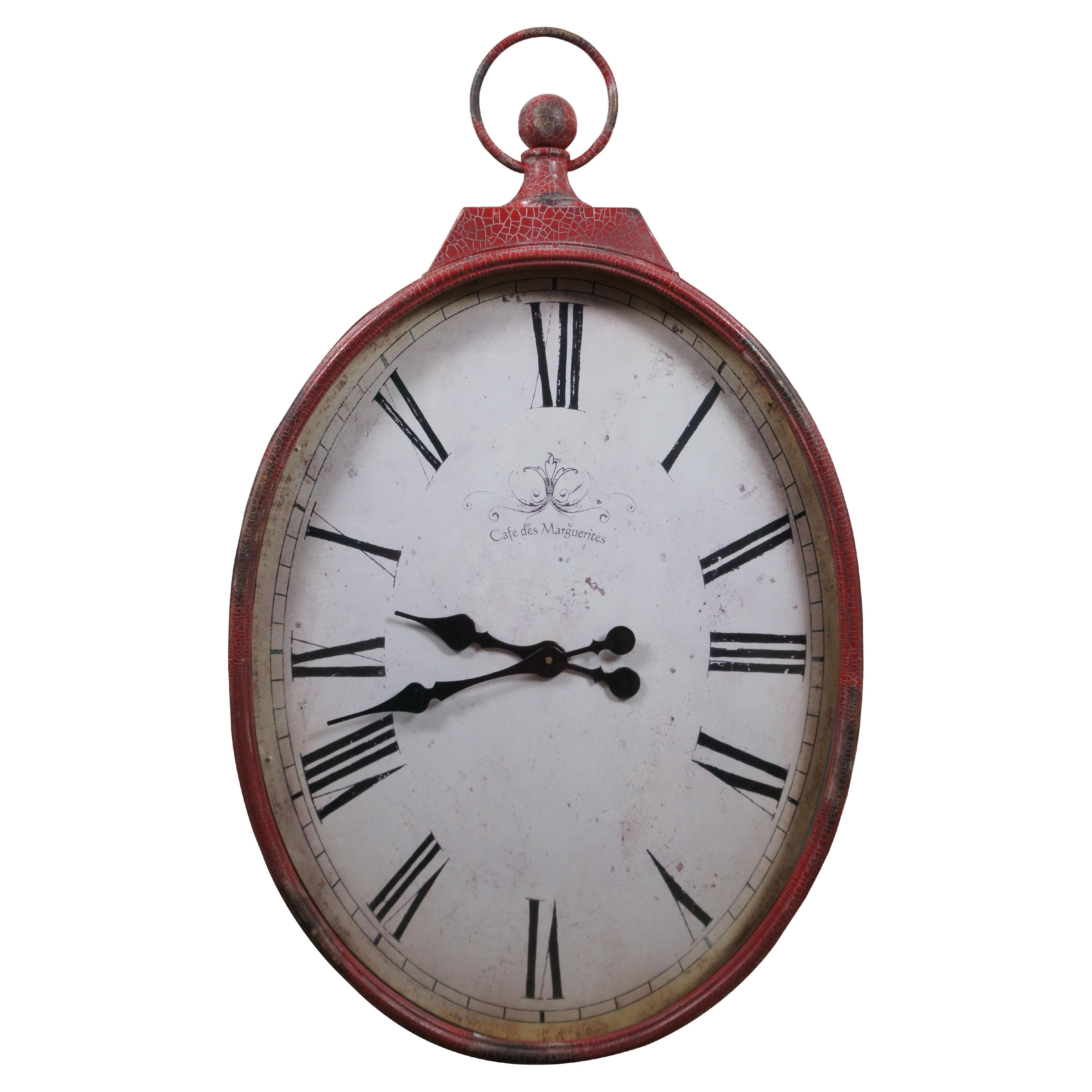 Vintage Pier 1 Cafe Des Marguerites French Bistro Pocket Watch Wall