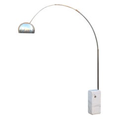 Lampada da terra vintage Pier Giacomo Achille Castiglioni - Flos 'Arco' in marmo e acciaio