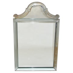 Vintage Pier Mirror, Cast Glass Frame, American or Italian, c. 1970s