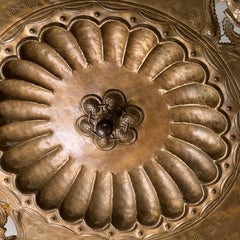 Vintage Pierced Metal Light Fixture