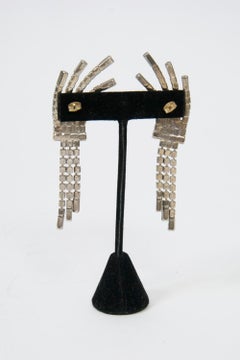 Vintage Pierced Rhinestone Earrings