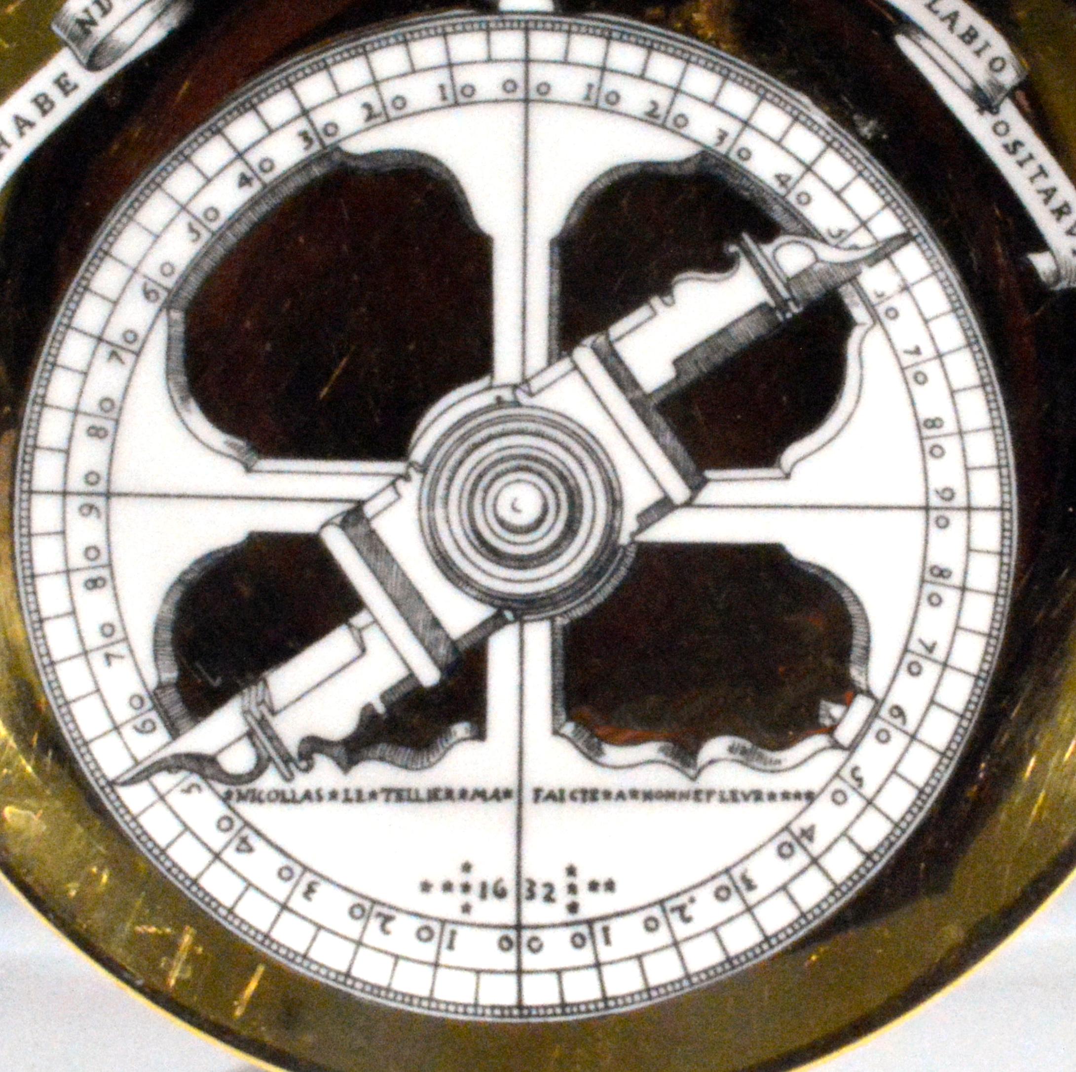 Mid-Century Modern Vintage Piero Fornasetti Porcelain Astrolabe Plate For Sale
