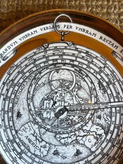 Vintage Piero Fornasetti Astrolabio Model 5 Porcelain Plate Italy