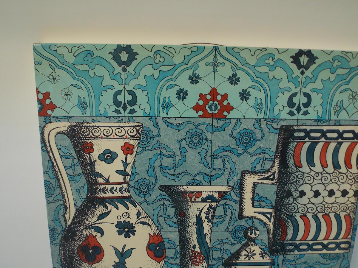 Panneau/plaque céramique vintage Piero Fornasetti Bon état - En vente à West Palm Beach, FL