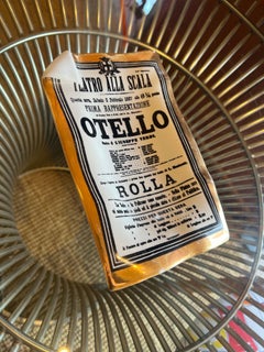 Vintage Piero Fornasetti Gilt Porcelain Dish Cigar Ashtray Otello Opera Italy